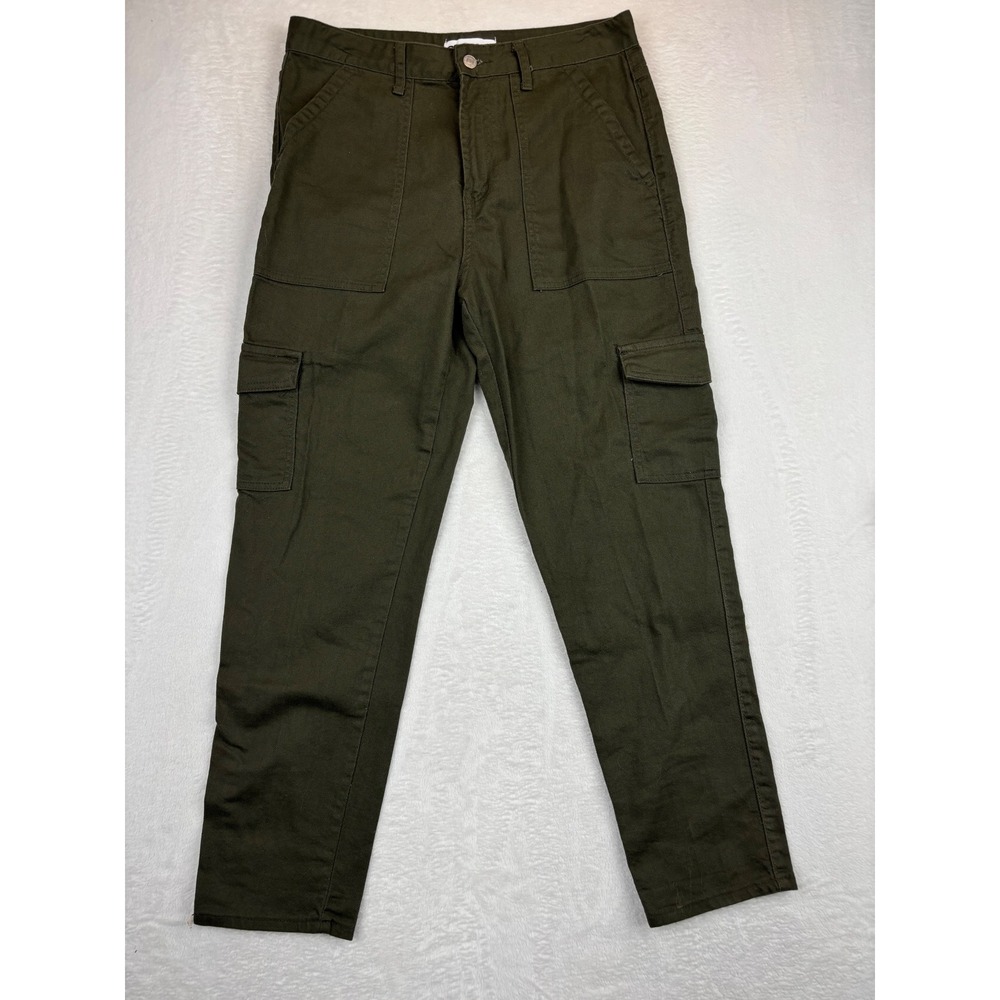 SONG Womens Olive Green Cargo Fit High Rise Utility 11/30